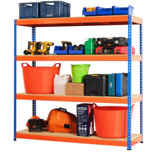 Heavy Duty Industrial Shelving Unit 4 Levels - 1800mm H x 1800mm W x 600mm D - 500KG's UDL Per Shelf