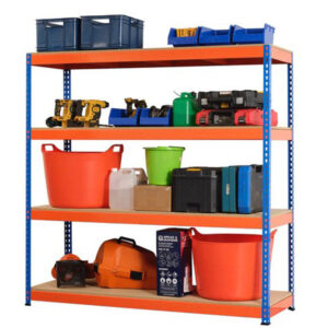 Heavy Duty Industrial Shelving Unit 4 Levels - 1800mm H x 1800mm W x 600mm D - 500KG's UDL Per Shelf