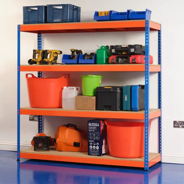 Heavy Duty Industrial Shelving Unit 4 Levels - 1800mm H x 1800mm W x 600mm D - 500KG's UDL Per Shelf - Image 3